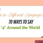 4 in Different Languages 70 Ways to Say 4 Around the World